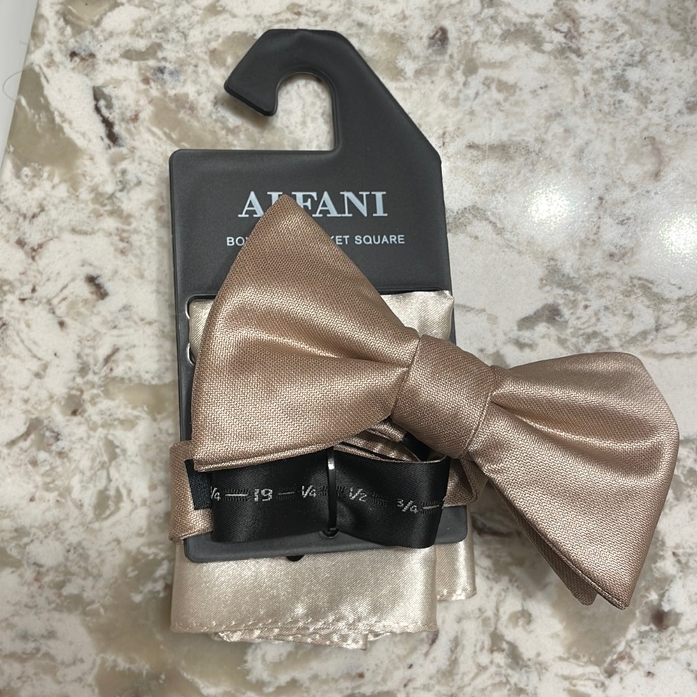 Beautiful bow tie and pocket square